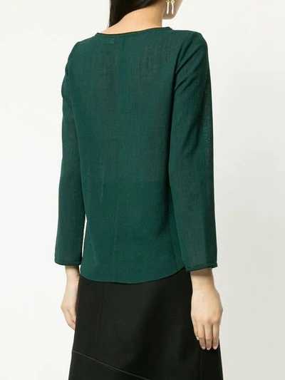 Shop Cefinn Slub Top In Green