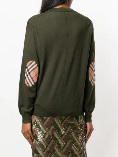 Shop Burberry Deep V In Green