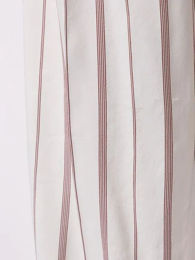 Shop Joseph Striped Straight-leg Trousers In White