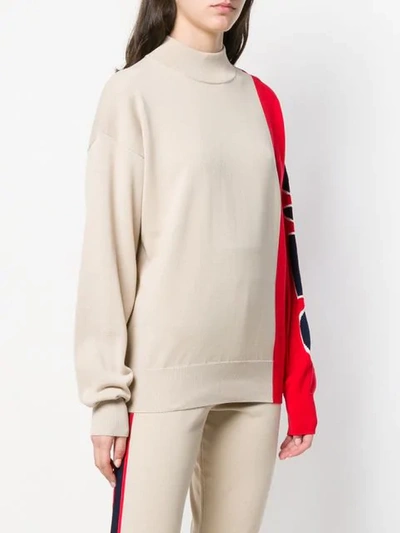 Shop See By Chloé Two Tone Jumper In Neutrals