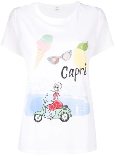 Shop Allude Capri T In White