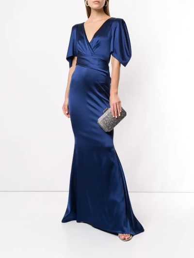 Shop Talbot Runhof Socotra Dress In Blue