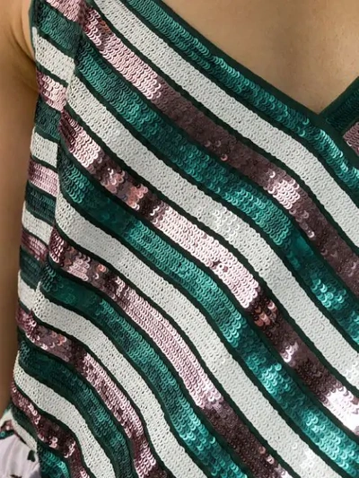 Shop Diane Von Furstenberg Sequin Striped Tank Top In Pink