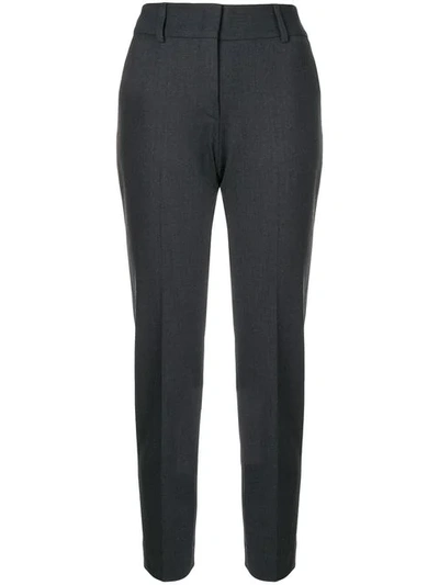 Shop Piazza Sempione Tapered Trousers In Grey