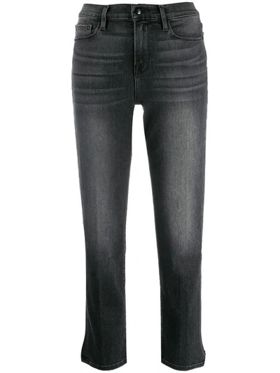 Shop Frame Walters Cropped Skinny Jeans In Black