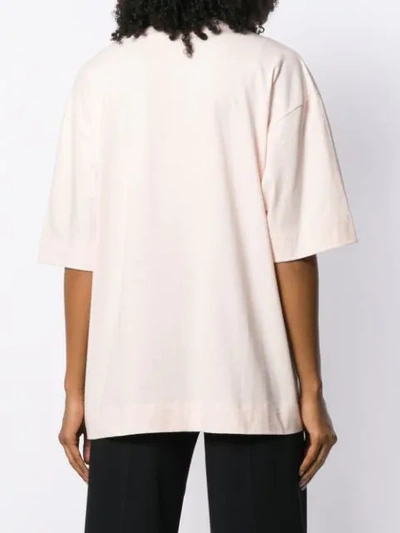 Shop Marni Oversized Logo T-shirt In Pink