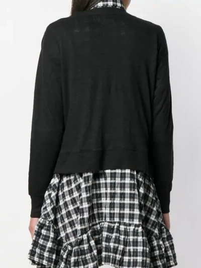 Shop Isabel Marant Étoile Tone On Tone Logo Jumper In Black