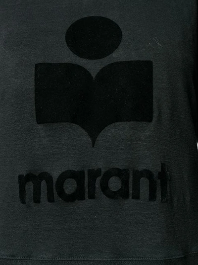 Shop Isabel Marant Étoile Tone On Tone Logo Jumper In Black