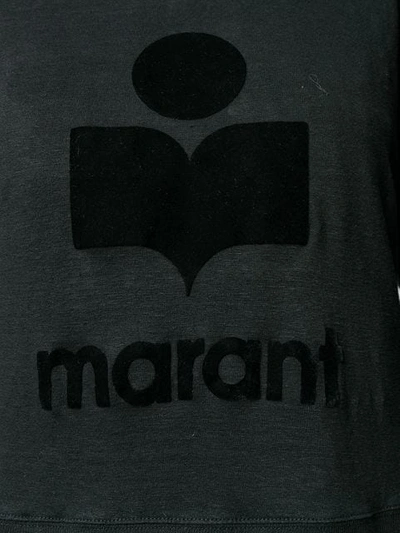 Isabel Marant Étoile Tone On Tone Logo Jumper In Black