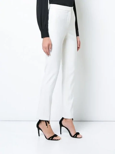 Shop Oscar De La Renta Skinny Trousers In White