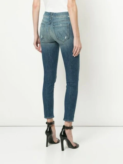 Shop Mother The Looker Cropped Jeans - Blue