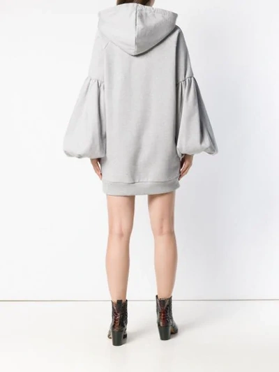 balloon sleeve hoodie dress