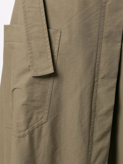 Shop Gvgv Single Suspender Twill Skirt In Green