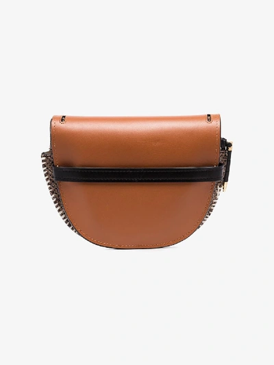 Shop Loewe Brown And Black Gate Leather Shoulder Bag