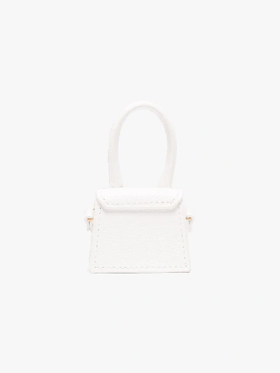 Shop Jacquemus White Chiquito Leather Microbag