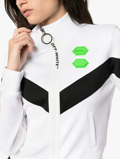 Shop Off-white High Neck Logo Track Jacket In 0100