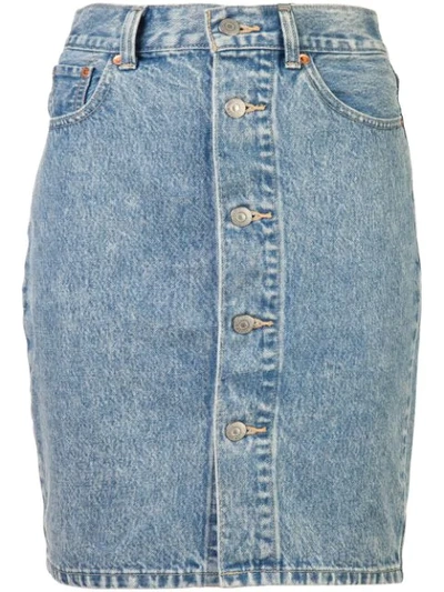 Shop Levi's Button Mom Skirt - Blue