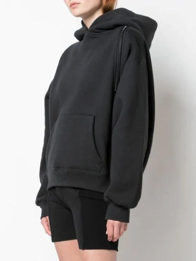 Shop Alexander Wang Deconstructed Hoodie In Black