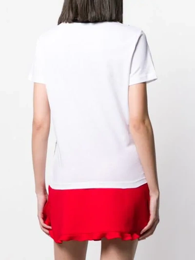Shop Red Valentino Heart Print T-shirt In White