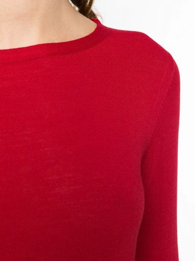 Shop Sottomettimi Knit Round Neck Top In Red