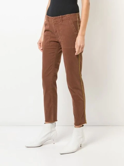 Shop Nili Lotan Jenna Cropped Trousers In Brown