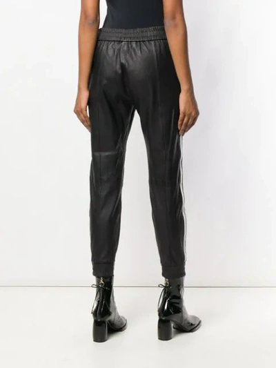 Shop Sprwmn Side-stripe Slim-fit Leggings In Black
