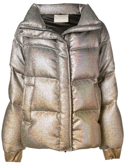 Shop Marco De Vincenzo Hologram Padded Jacket - Metallic