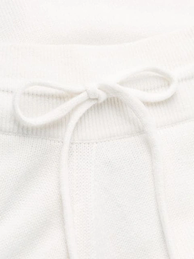 Shop Agnona Knitted Track Pants In White