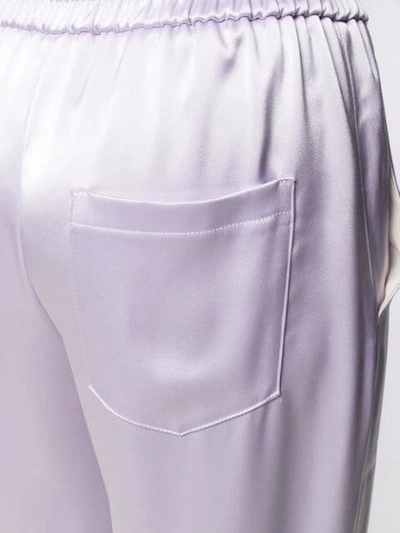 Shop Nanushka Letylila Cropped Trousers In Purple