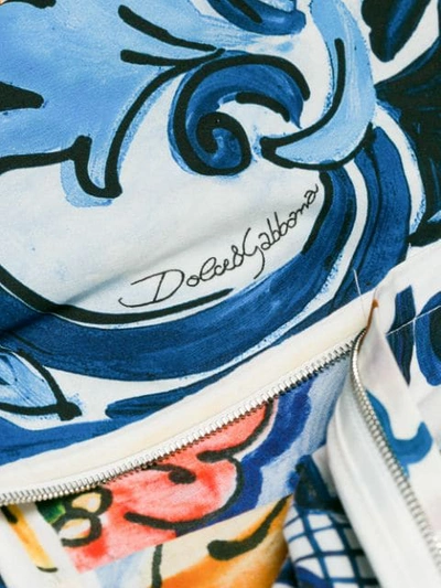 Shop Dolce & Gabbana Maioliche Print Top In Blue
