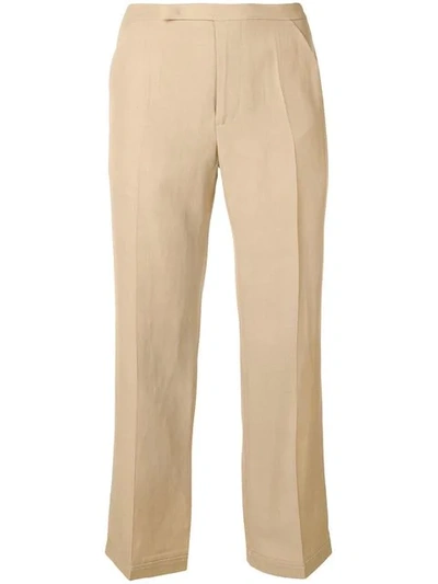 Shop Golden Goose Summer Cropped Trousers In Neutrals
