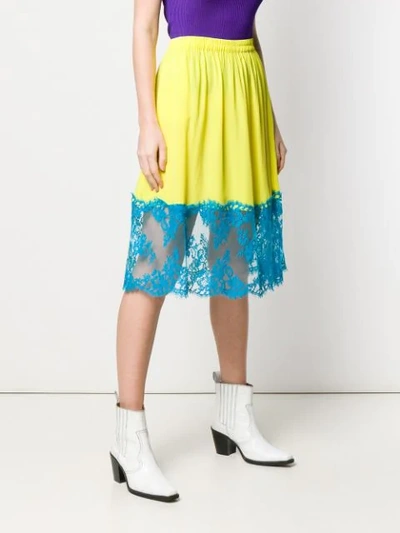 Shop Msgm High Rise A In Yellow