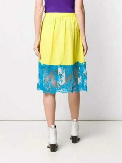 Shop Msgm High Rise A In Yellow