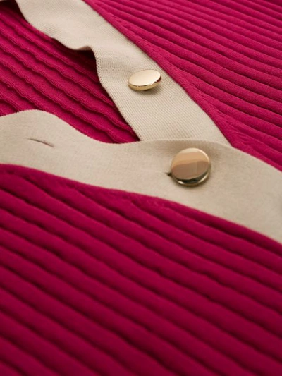 Shop Les Copains Button Down Collar Jumper - Pink