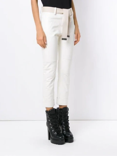 Shop Andrea Bogosian Leather Trousers In Neutrals