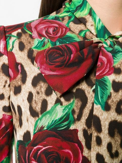 Shop Dolce & Gabbana Patterned Dress In Brown