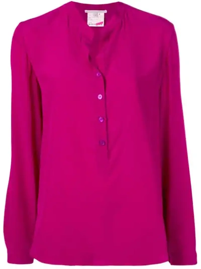 Shop Stella Mccartney Block Colour Blouse In Purple