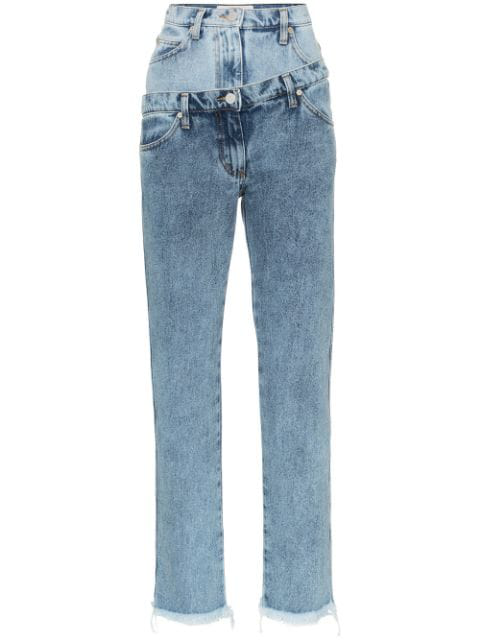double waisted jeans