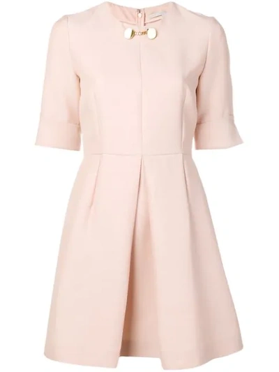 Shop Stella Mccartney Box Pleat Dress In Pink