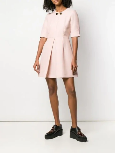 Shop Stella Mccartney Box Pleat Dress In Pink