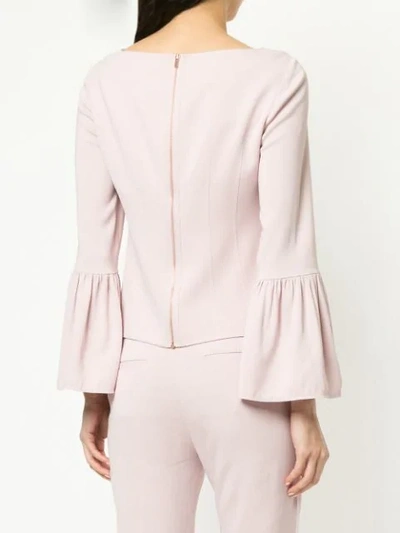 Shop Tibi Ruffled Sleeves Top In Pink