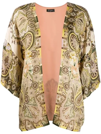 ETRO FLORAL PAISLEY PRINTED JACKET - 绿色