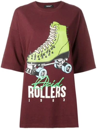 Shop Undercover Roller Skate Print T In Red