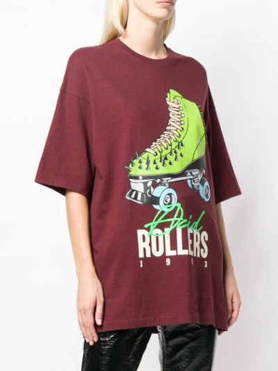 UNDERCOVER ROLLER SKATE PRINT T-SHIRT - 红色