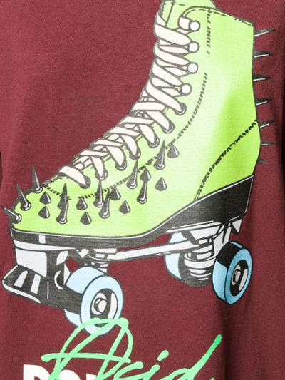 UNDERCOVER ROLLER SKATE PRINT T-SHIRT - 红色