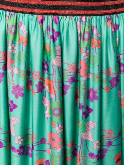 Shop Kristina Ti Floral Print Midi Dress In Green