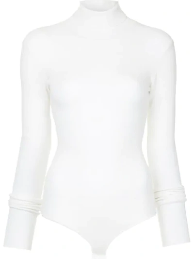 Shop Khaite Cate Bodysuit In White