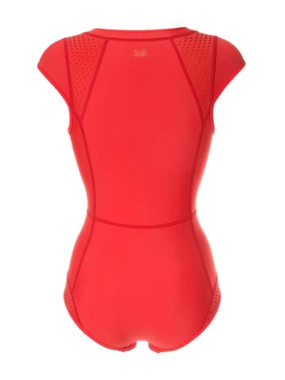 Shop Duskii Activo Surf Bodysuit In Red