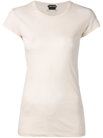 Tom Ford Round Neck T-shirt In Neutrals