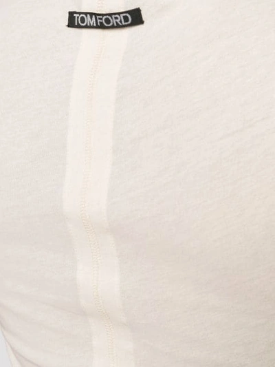 Tom Ford Round Neck T-shirt In Neutrals